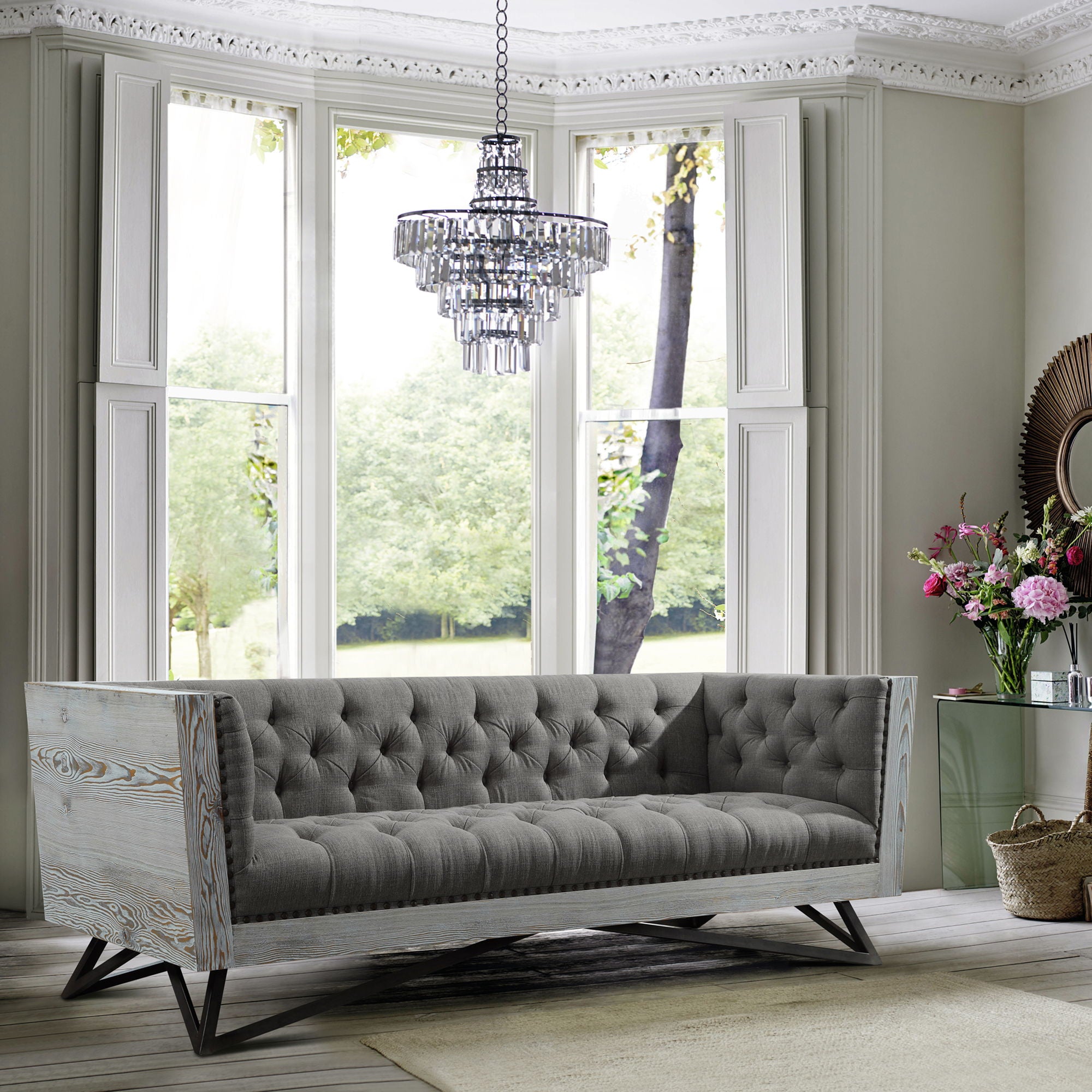 Regis - Contemporary Sofa - Premium Stationary Sofas from Armen Living - Just $2682.50! Shop now at brett interiors