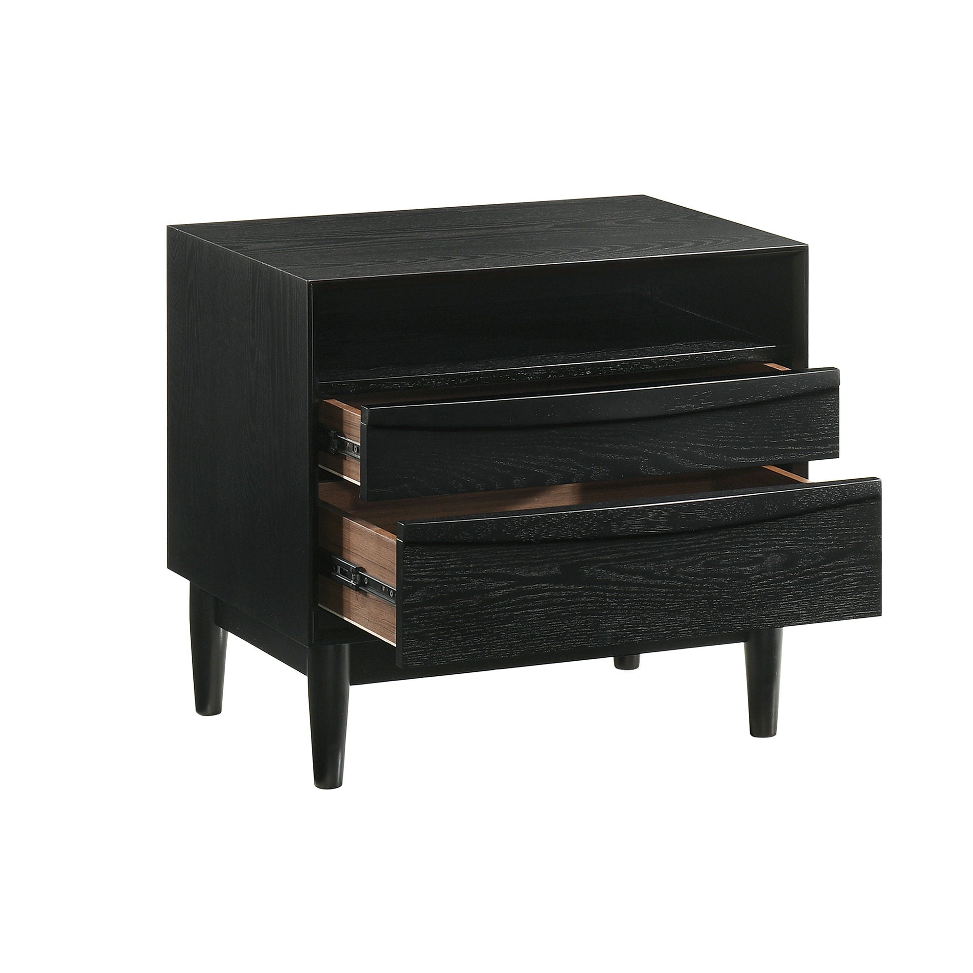 Artemio - 2 Drawer Wooden Nightstand With Shelf - Premium Accent Nightstands from Armen Living - Just $432.50! Shop now at brett interiors