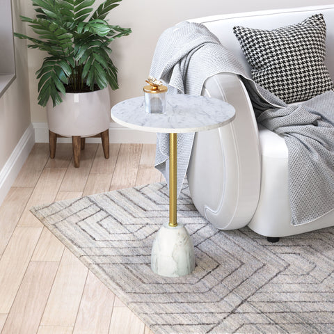 Cynthia - Side Table - White / Gold - Premium Chair Side Tables from Zuo Modern - Just $525! Shop now at brett interiors