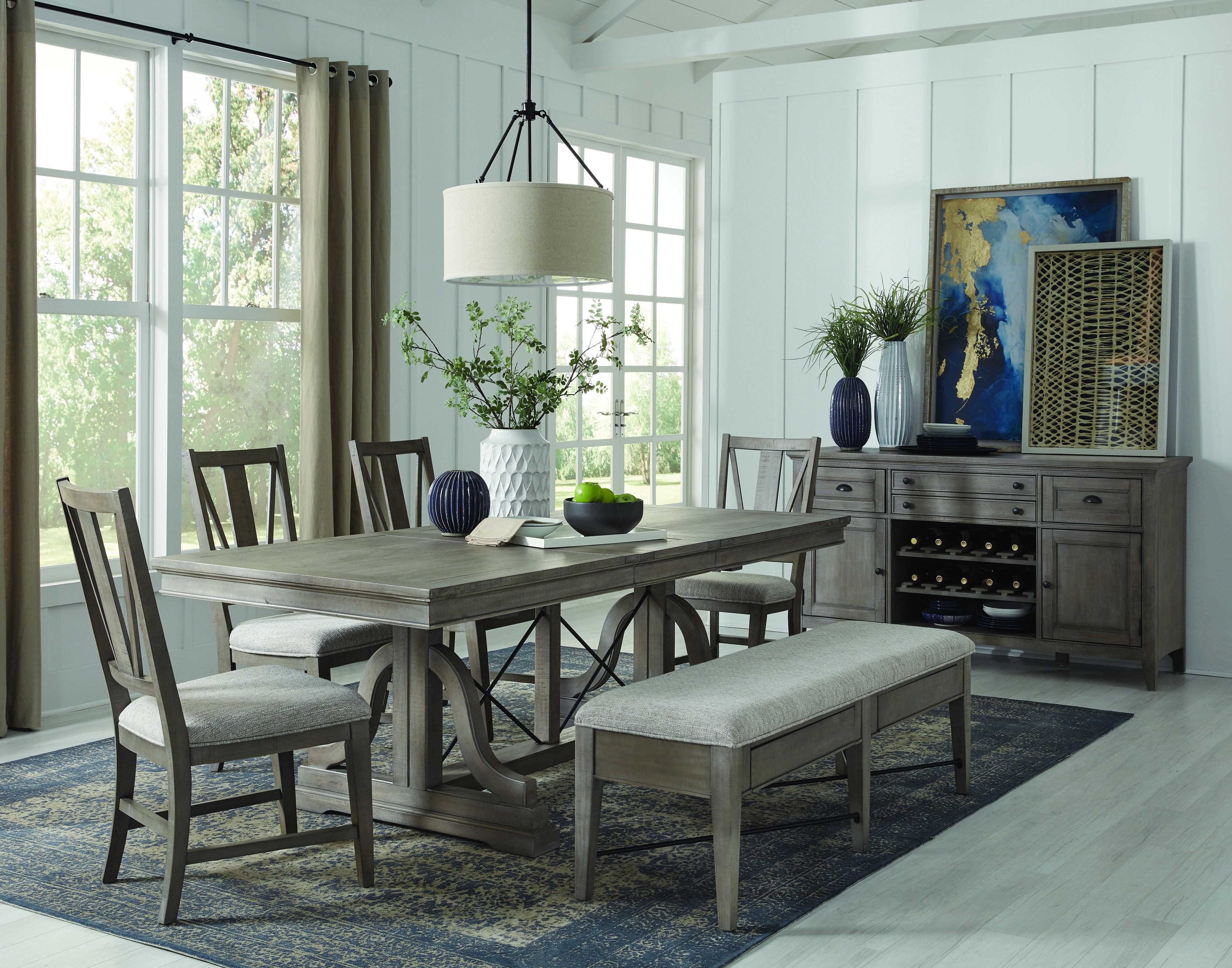 Paxton Place - Dining Side Chair With Upholstered Seat (Set of 2) - Dovetail Grey - Premium Chair Sets from Magnussen Furniture - Just $580! Shop now at brett interiors