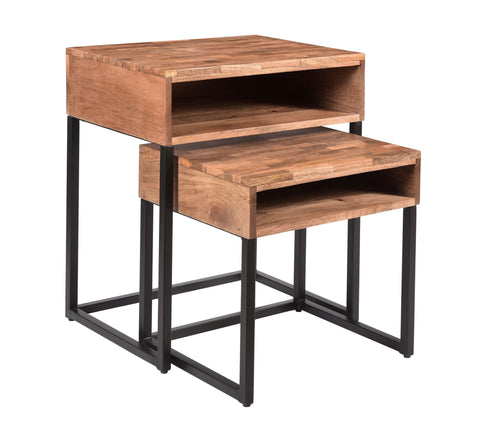 Carlin - Nesting Tables (Set of 2) - Baker’s Natural / Black - Premium Nesting Tables from Coast2Coast Home - Just $990! Shop now at brett interiors