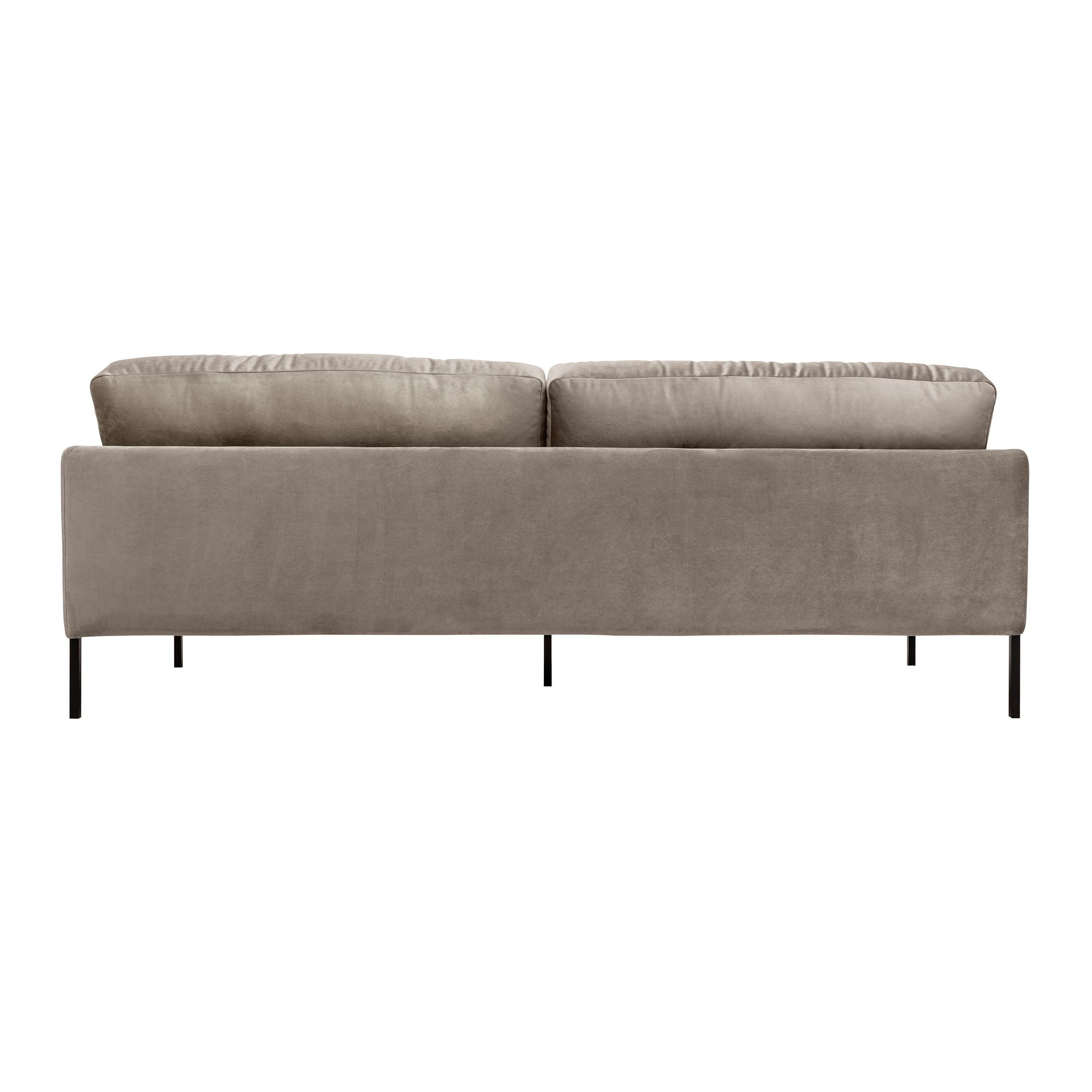 Michalina - 84" Fabric Sofa With Black Metal Legs - Premium Stationary Sofas from Armen Living - Just $1932.50! Shop now at brett interiors