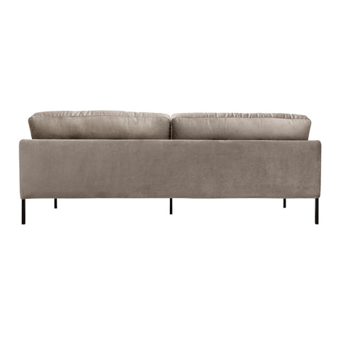 Michalina - 84" Fabric Sofa With Black Metal Legs - Premium Stationary Sofas from Armen Living - Just $1932.50! Shop now at brett interiors