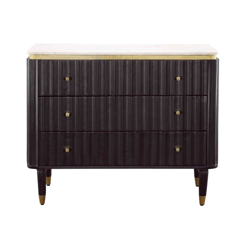 Carlyle - Three Drawer Chest - Black / Gold - Premium Accent Chests from Coast2Coast Home - Just $2887.50! Shop now at brett interiors
