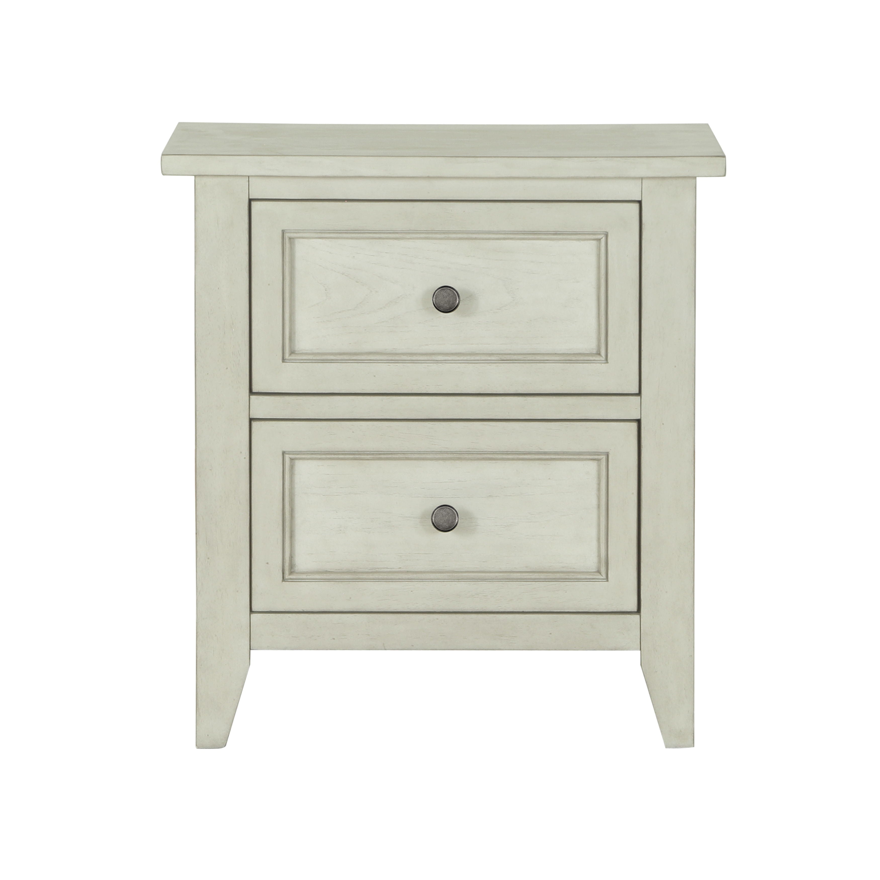 Raelynn - 2 Drawer Nightstand - Weathered White - Premium Accent Nightstands from Magnussen Furniture - Just $500! Shop now at brett interiors