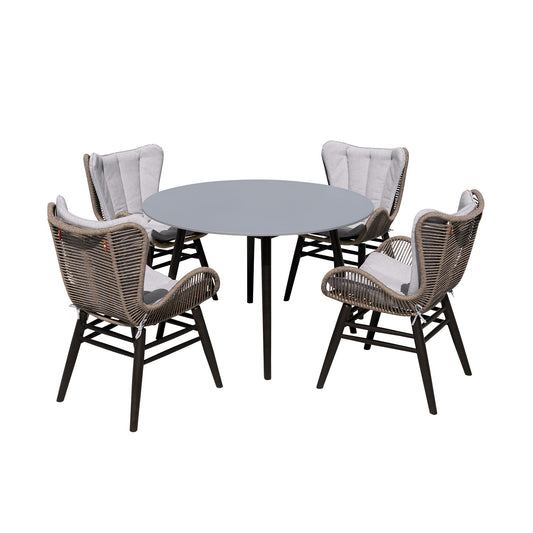Kylie And Mateo - Outdoor Patio Dining Set - Premium 5 Piece Outdoor Sets from Armen Living - Just $3672.50! Shop now at brett interiors