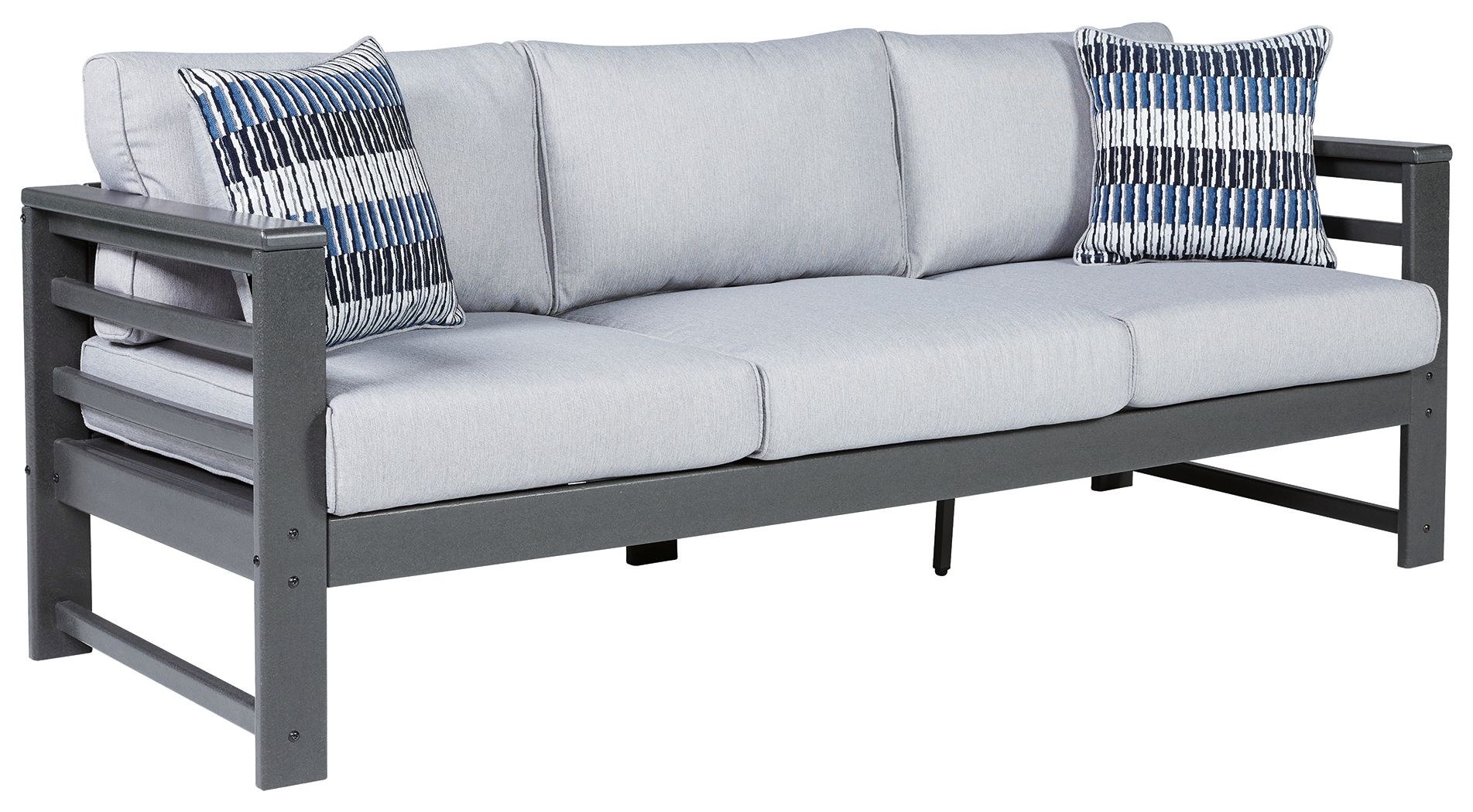 Amora - Charcoal Gray - Sofa With Cushion - Premium Sofas from Signature Design by Ashley® - Just $1348.13! Shop now at brett interiors
