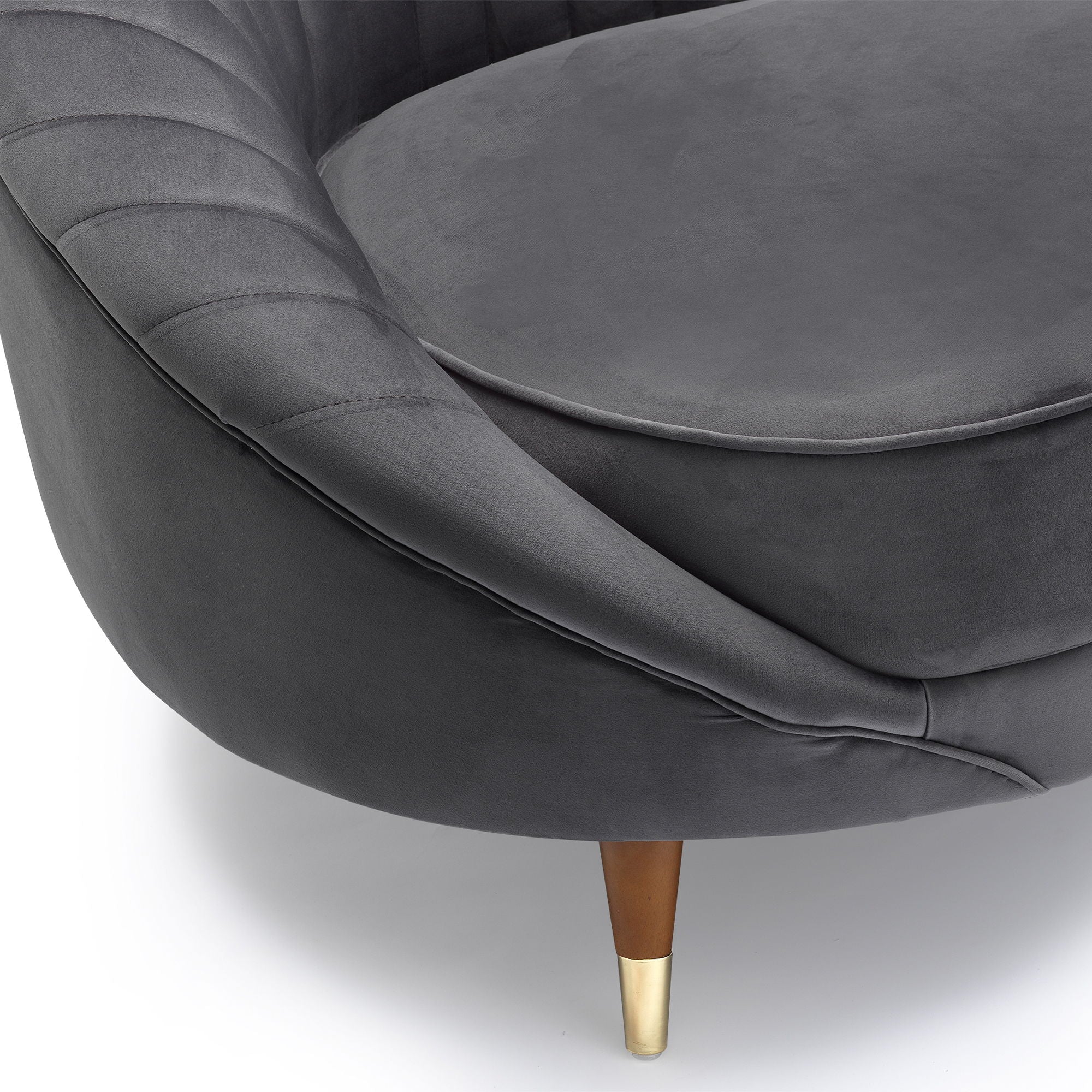 Karisma - Curved Velvet Sofa - Premium Stationary Sofas from Armen Living - Just $1965! Shop now at brett interiors