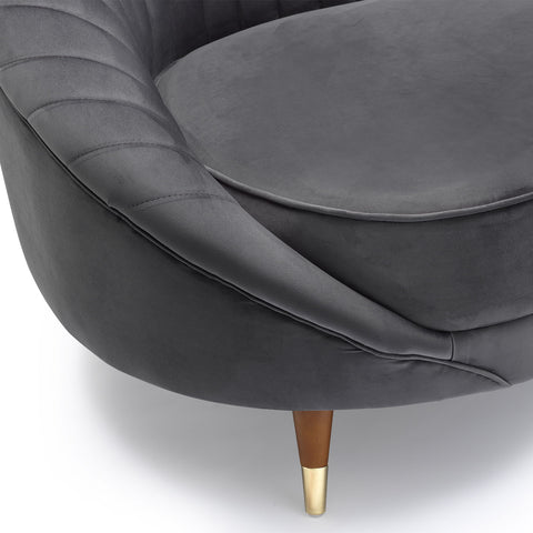 Karisma - Curved Velvet Sofa - Premium Stationary Sofas from Armen Living - Just $1965! Shop now at brett interiors