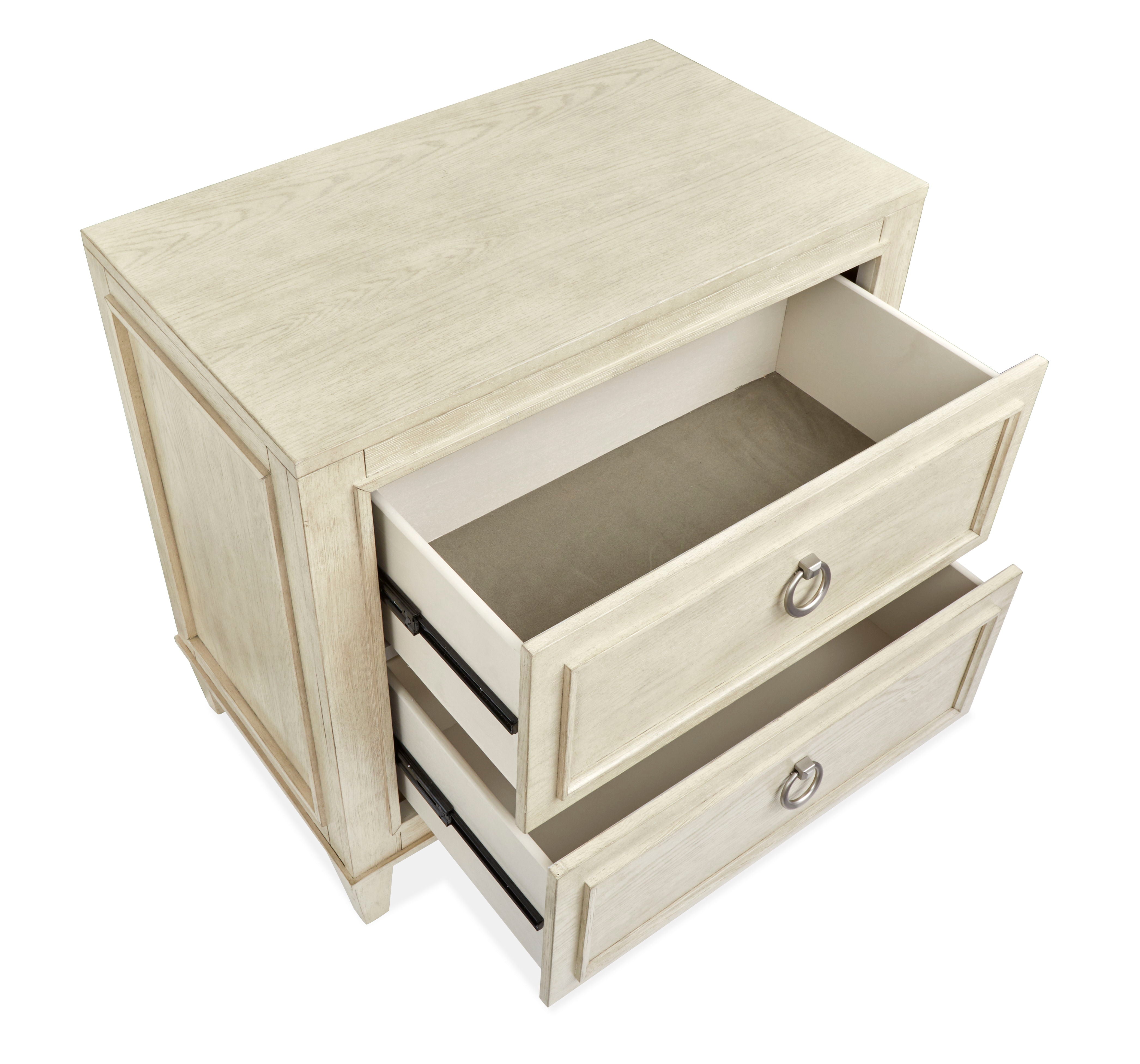 Sheridan - Drawer Nightstand - Limestone - Premium Accent Nightstands from Magnussen Furniture - Just $589! Shop now at brett interiors