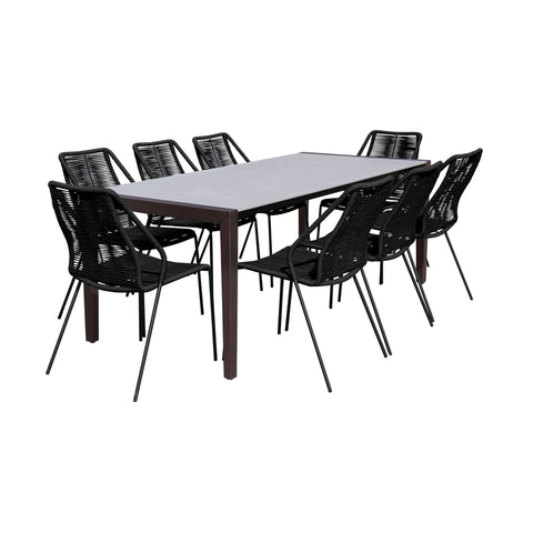 Fineline And Clip - Indoor / Outdoor Dining Set - Premium 7 Piece Outdoor Sets from Armen Living - Just $1672.50! Shop now at brett interiors