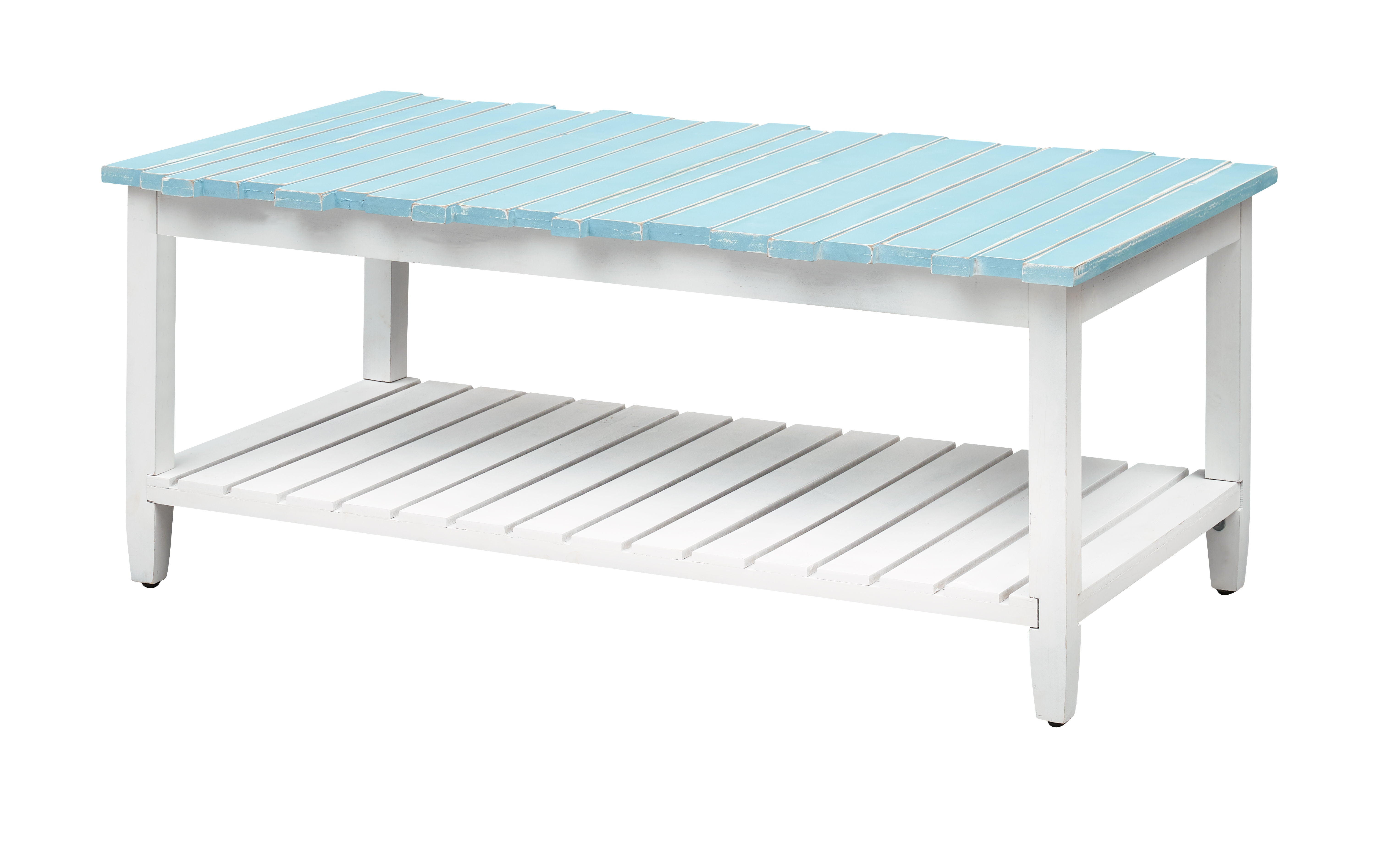 Boardwalk - Cocktail Table - White / Blueish Green - Premium Cocktail Tables from Coast2Coast Home - Just $1155! Shop now at brett interiors