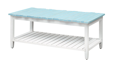 Boardwalk - Cocktail Table - White / Blueish Green - Premium Cocktail Tables from Coast2Coast Home - Just $1155! Shop now at brett interiors