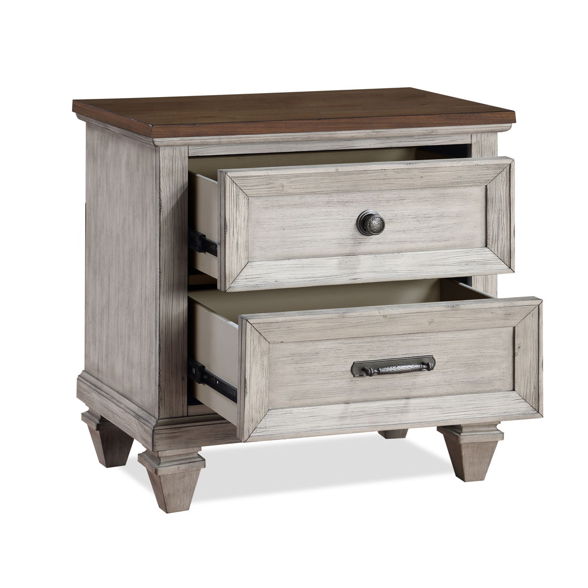 Mariana - Nightstand With USB - Vintage Creme - Premium Nightstands w/ Charging Stations from New Classic - Just $400! Shop now at brett interiors