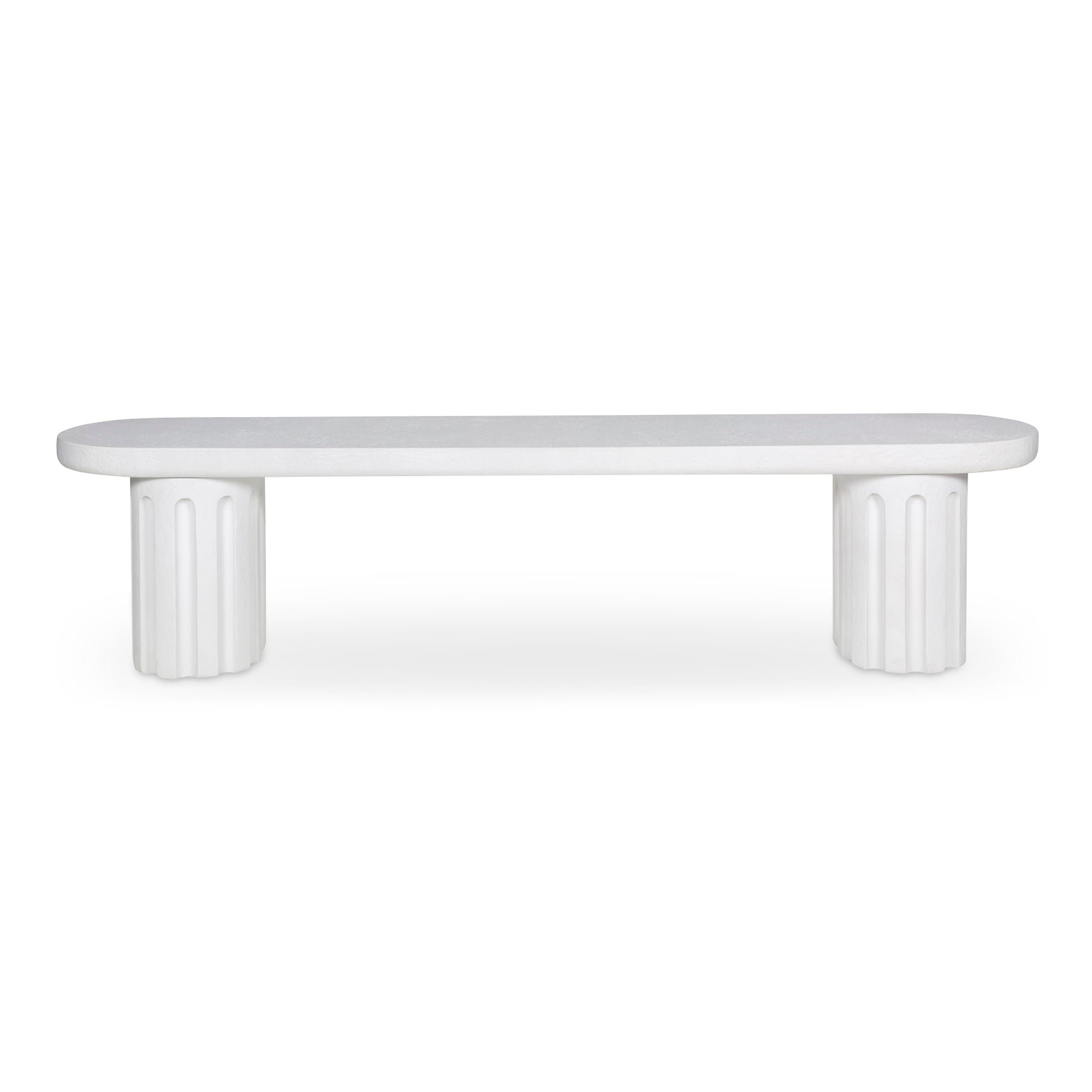 Eris - Outdoor Dining Bench - White - Premium Benches from Moe's Home Collection - Just $2747.50! Shop now at brett interiors