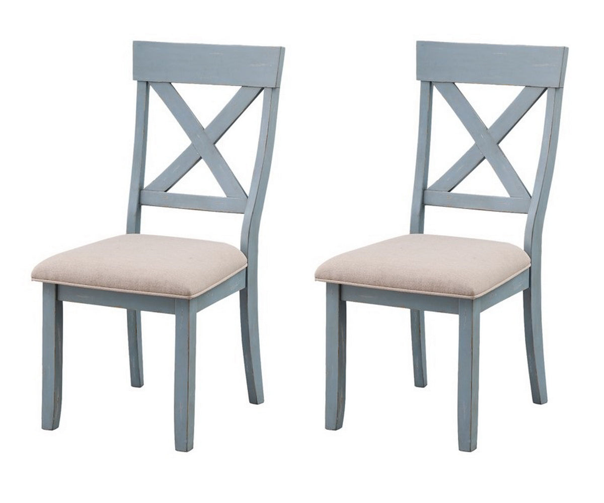 Bar Harbor - Crossed Back Upholstered Seat Dining Side Chairs (Set of 2) - Premium Chair Sets from Coast2Coast Home - Just $1485! Shop now at brett interiors