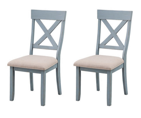 Bar Harbor - Crossed Back Upholstered Seat Dining Side Chairs (Set of 2) - Premium Chair Sets from Coast2Coast Home - Just $1485! Shop now at brett interiors