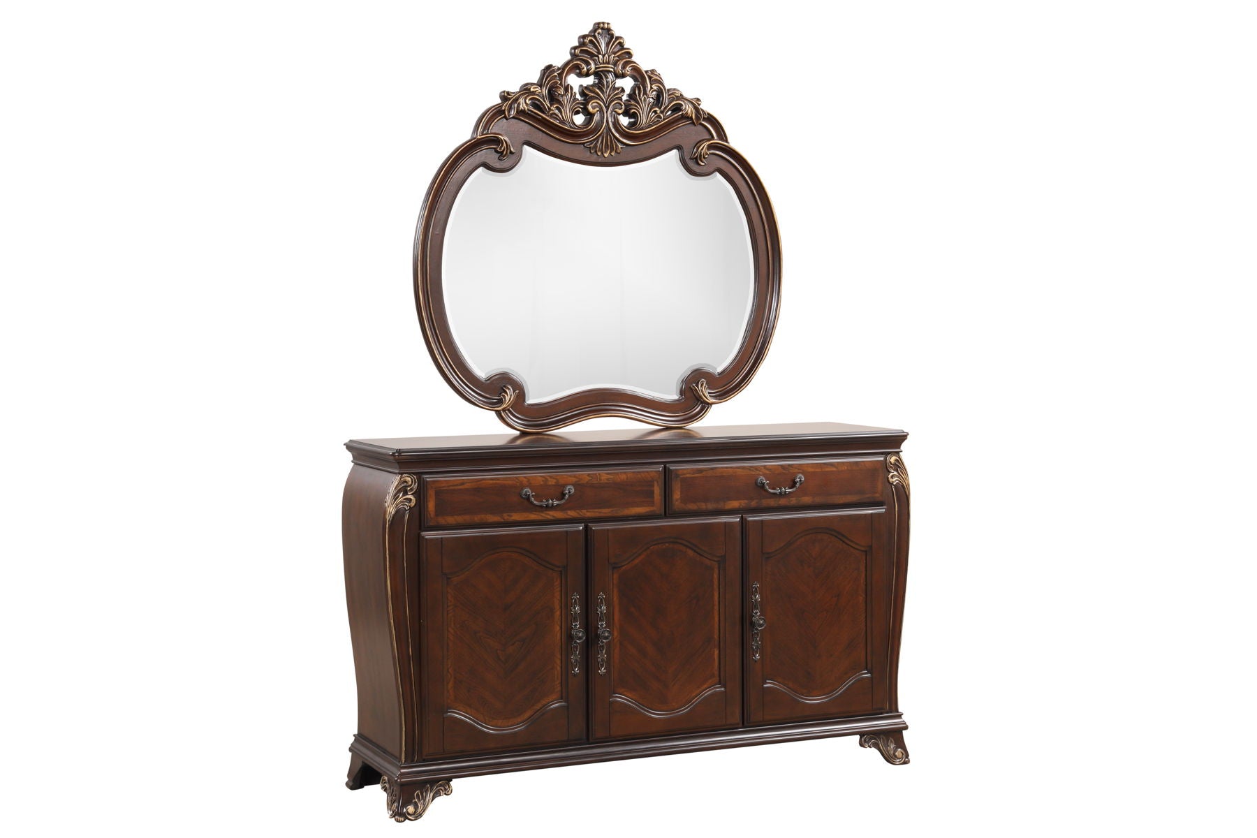 Montecito - Buffet Mirror - Cherry - Premium Dining Room Mirrors from New Classic - Just $325! Shop now at brett interiors