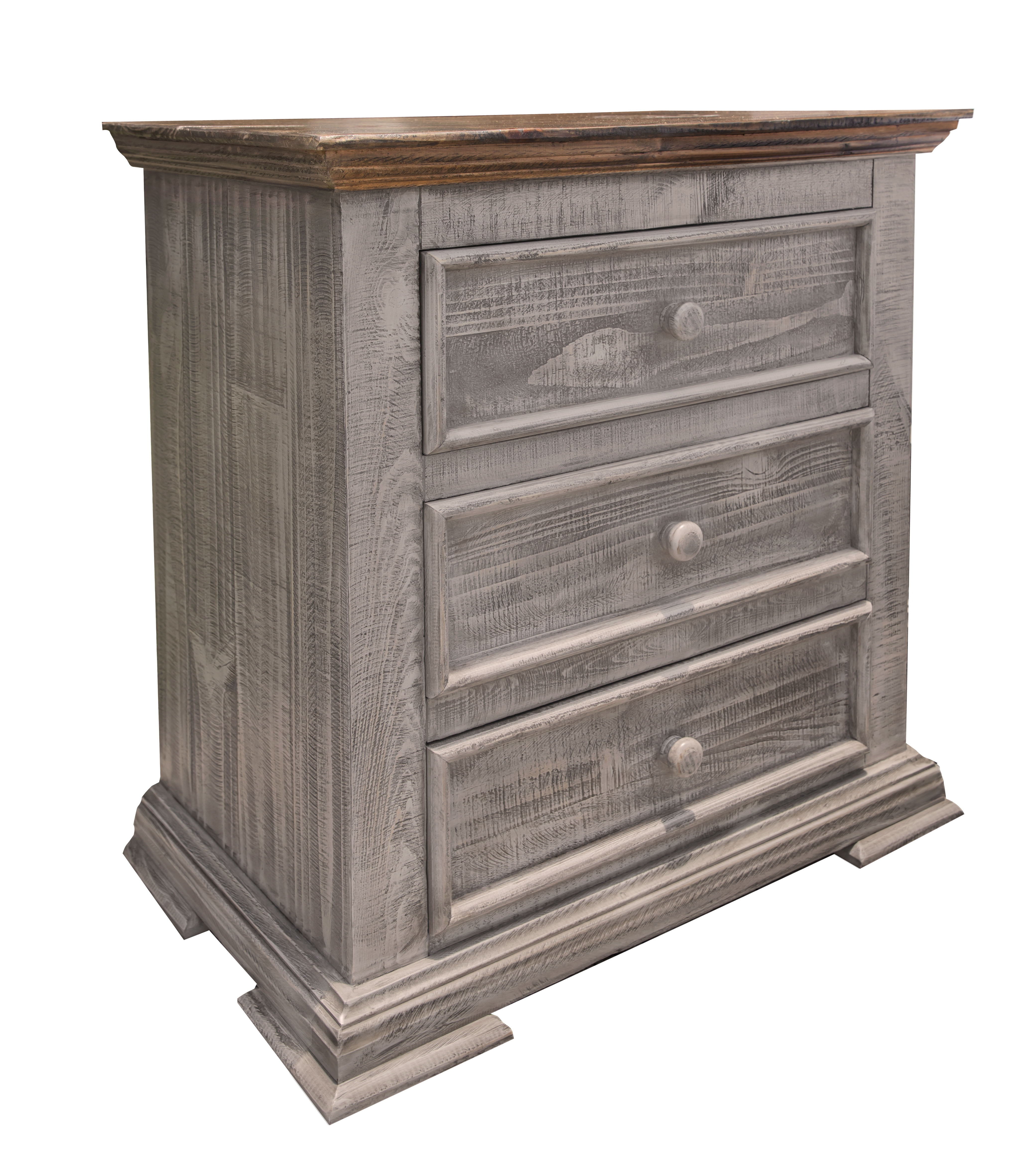 Catalina - Nightstand - Weathered Gray - Premium Accent Nightstands from International Furniture Direct - Just $592.50! Shop now at brett interiors