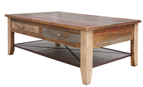 Antique - Cocktail Table With 4 Drawers - Multicolor - Premium Cocktail Tables from International Furniture Direct - Just $672.50! Shop now at brett interiors