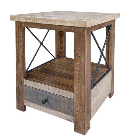 Andaluz - End Table - Brown / Light Brown Antiqued - Premium End Tables from International Furniture Direct - Just $307.50! Shop now at brett interiors