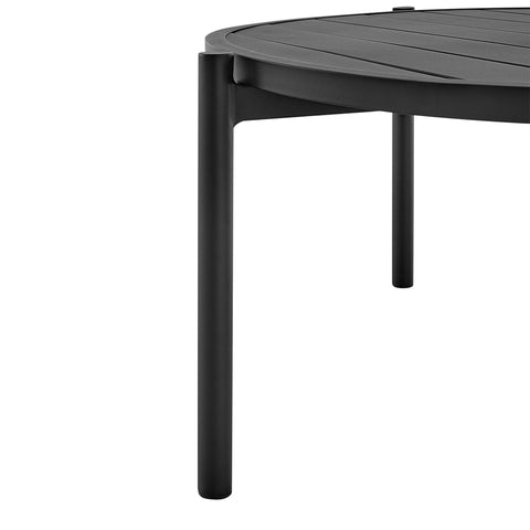 Tiffany - Outdoor Patio Ruond Coffee Table / Black - Premium Coffee Tables from Armen Living - Just $982.50! Shop now at brett interiors