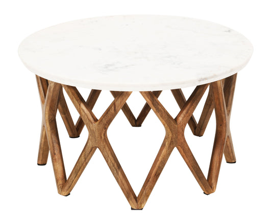 Axis - Barrett's Creek Cocktail Table - Natural / White Marble - Premium Cocktail Tables from Coast2Coast Home - Just $1815! Shop now at brett interiors