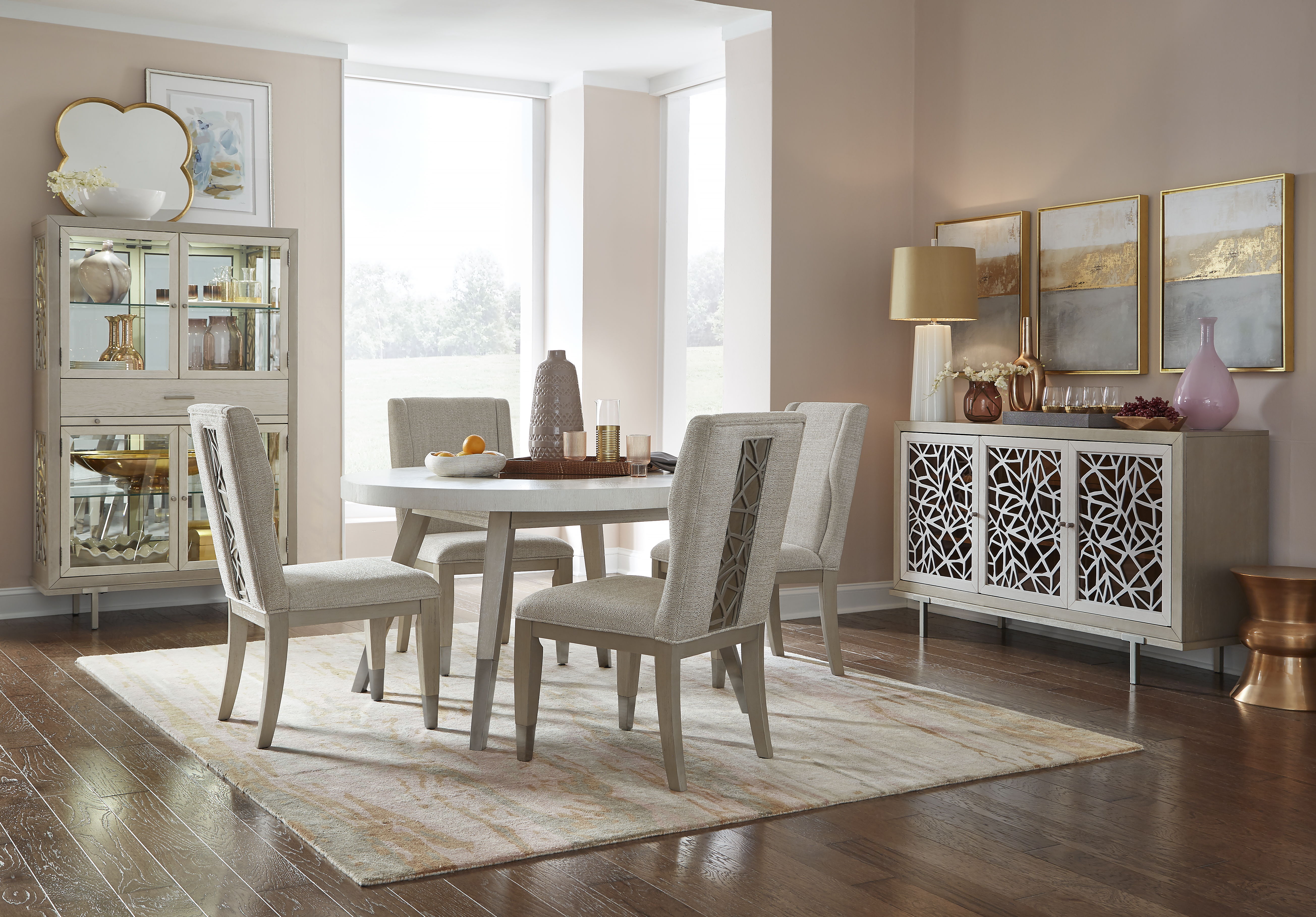Lenox - Round Dining Table - Warm Silver - Premium Dining Tables from Magnussen Furniture - Just $922.50! Shop now at brett interiors