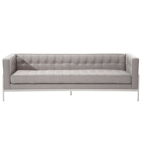 Andre - Contemporary Sofa - Gray Tweed - Premium Stationary Sofas from Armen Living - Just $2217.50! Shop now at brett interiors