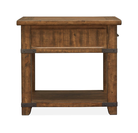 Chesterfield - Rectangular End Table - Farmhouse Timber - Premium End Tables from Magnussen Furniture - Just $625! Shop now at brett interiors