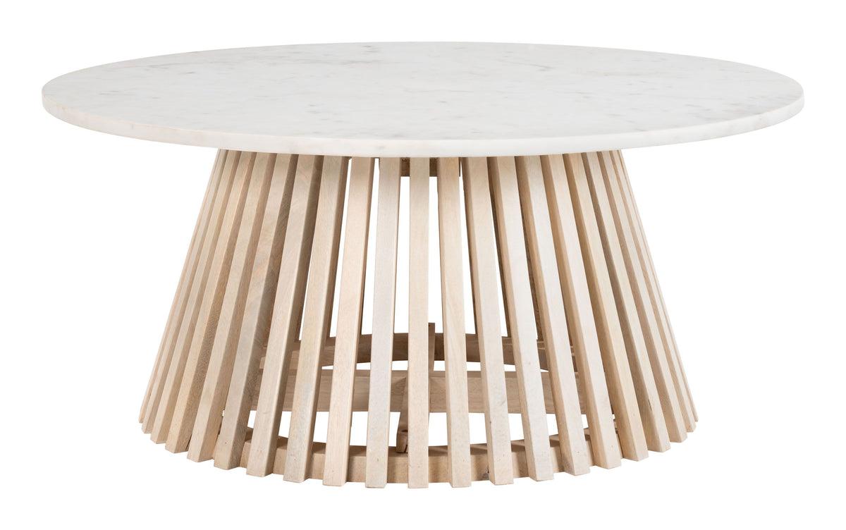 Mazara - Coffee Table - White / Natural - Premium Coffee Tables from Zuo Modern - Just $1150! Shop now at brett interiors