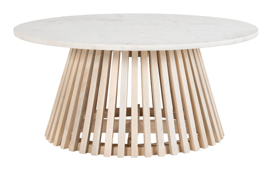 Mazara - Coffee Table - White / Natural - Premium Coffee Tables from Zuo Modern - Just $1150! Shop now at brett interiors