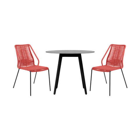 Kylie And Clip - Outdoor Patio Dining Set - Premium 3 Piece Outdoor Sets from Armen Living - Just $1310! Shop now at brett interiors