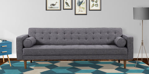 Element - Mid-Century Modern Sofa - Dark Gray / Walnut - Premium Stationary Sofas from Armen Living - Just $1455! Shop now at brett interiors