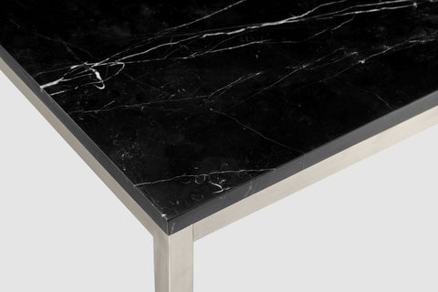 Kira - Rectangular Cocktail Table - Black Marble And Brushed Nickel - Premium Cocktail Tables from Magnussen Furniture - Just $699! Shop now at brett interiors