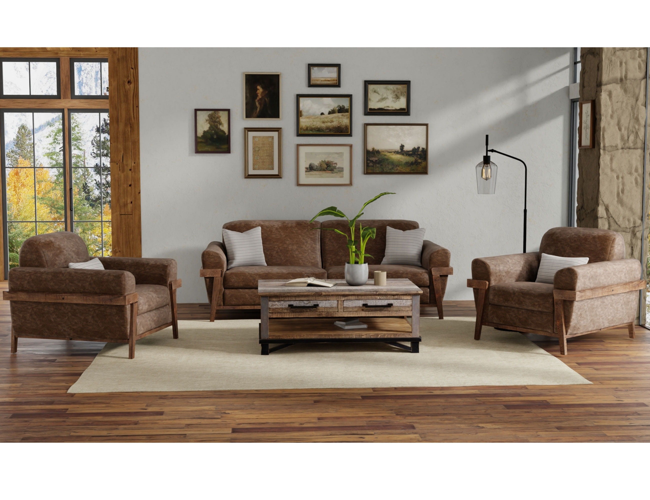 Loft Brown - Sofa - Premium Stationary Sofas from International Furniture Direct - Just $1450! Shop now at brett interiors