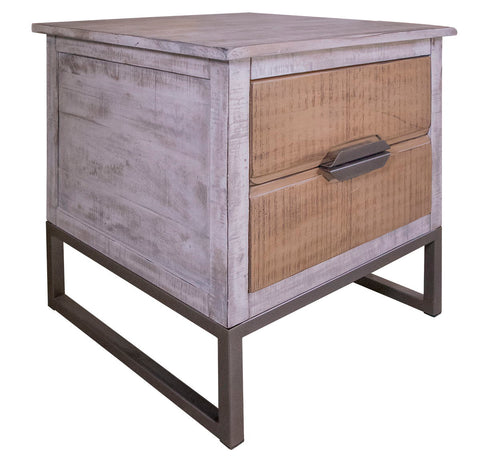Mita - End Table - Honey Brown / Light Gray - Premium End Tables from International Furniture Direct - Just $422.50! Shop now at brett interiors