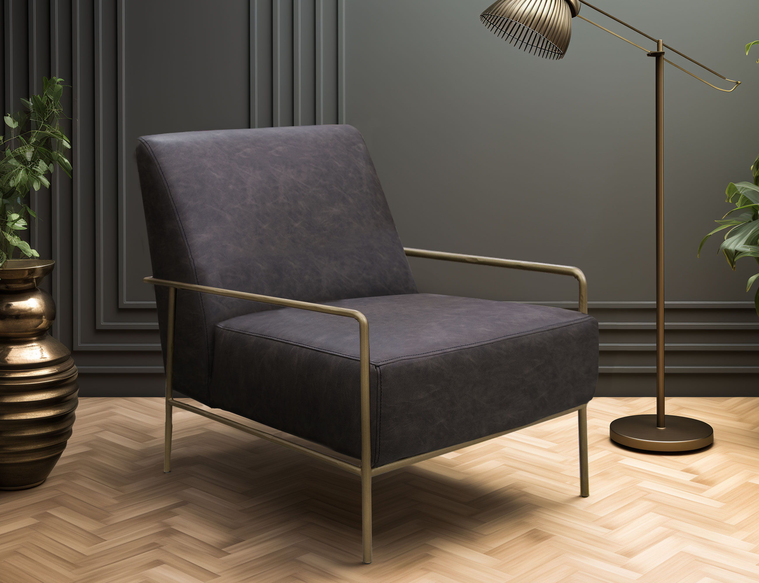 Aragon - Armchair - Onyx - Premium Arm Chairs from International Furniture Direct - Just $747.50! Shop now at brett interiors