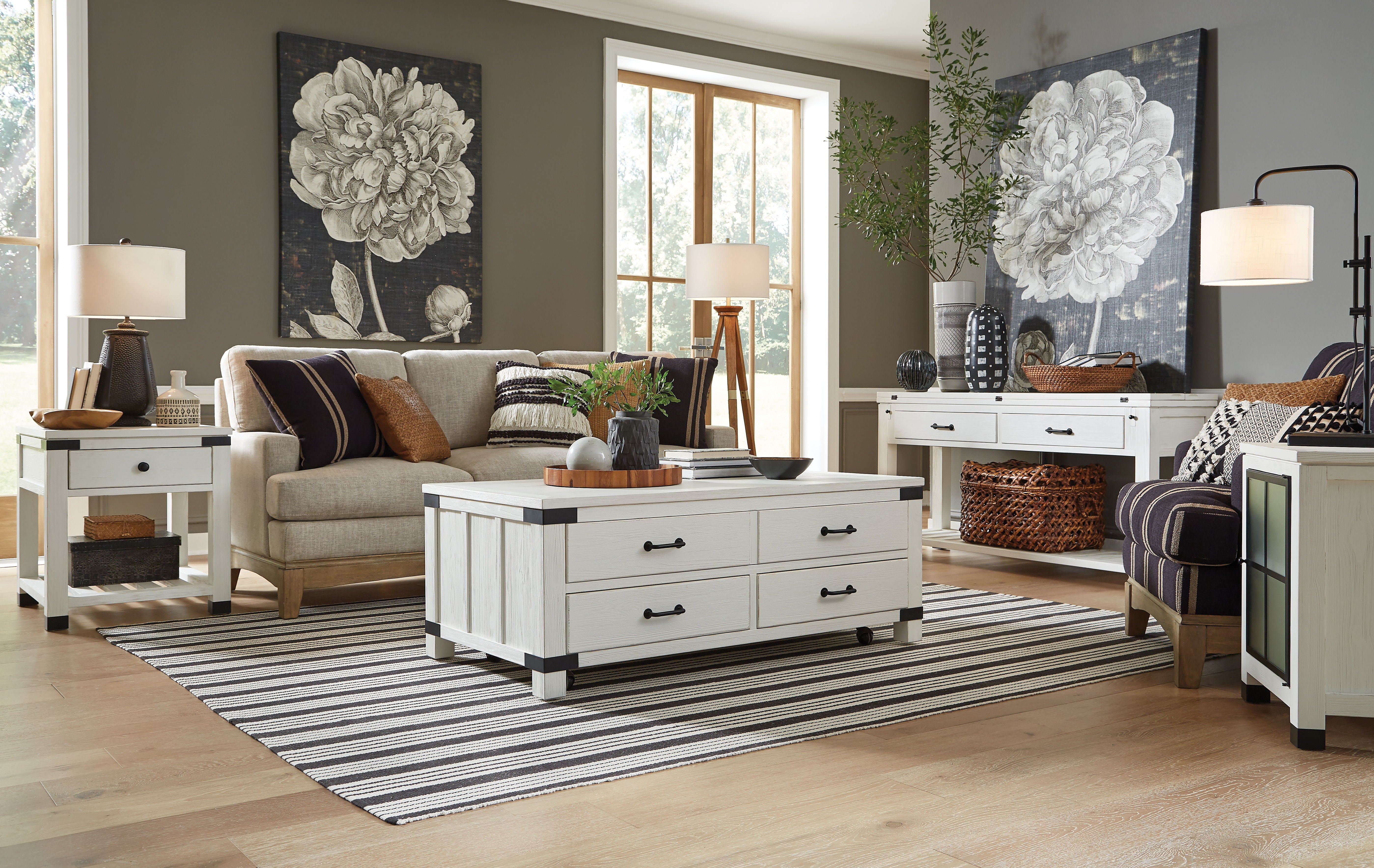 Harper Springs - Chairside End Table - Silo White - Premium Chair Side Tables from Magnussen Furniture - Just $625! Shop now at brett interiors