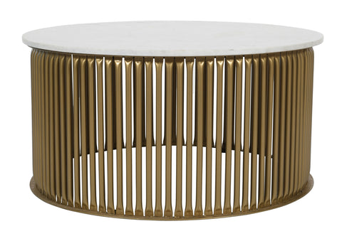 Bella - Cocktail Table - White / Goldtone - Premium Cocktail Tables from Coast2Coast Home - Just $1650! Shop now at brett interiors