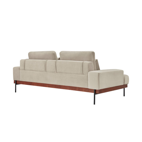 Monet - Mid-Century Modern Velvet Sofa - Premium Stationary Sofas from Armen Living - Just $1825! Shop now at brett interiors