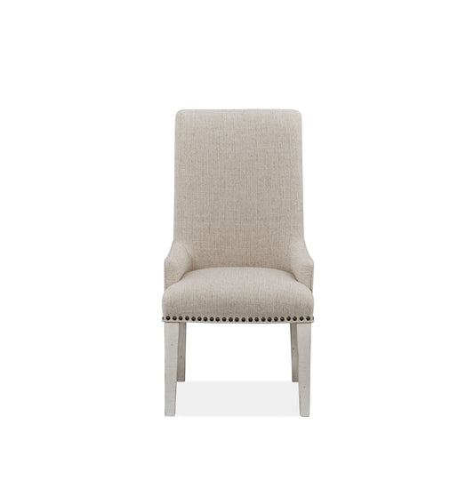 Bronwyn - Upholstered Host Side Chair (Set of 2) - Alabaster - Premium Chair Sets from Magnussen Furniture - Just $760! Shop now at brett interiors
