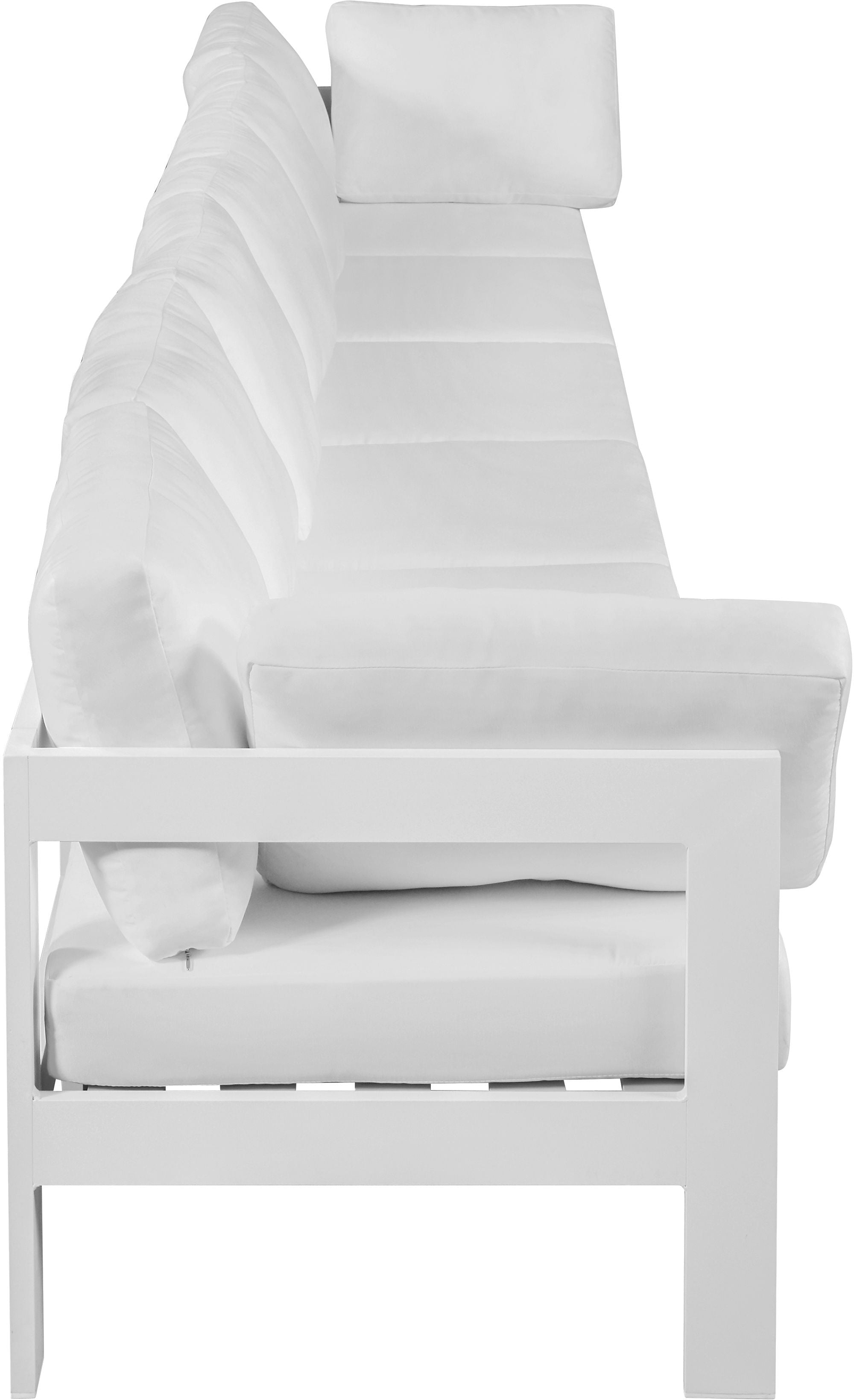 Nizuc - Outdoor Patio Modular Sofa With Frame - White - With Frame - Premium Sofas from Meridian Furniture - Just $5375! Shop now at brett interiors