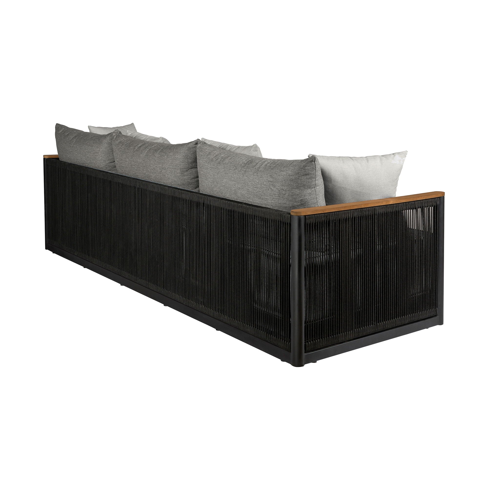 Artesia - Outdoor Patio 4 Piece Conversation Set - Teak / Dark Gray - Premium 4 Piece Outdoor Sets from Armen Living - Just $6277.50! Shop now at brett interiors