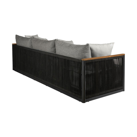 Artesia - Outdoor Patio 4 Piece Conversation Set - Teak / Dark Gray - Premium 4 Piece Outdoor Sets from Armen Living - Just $6277.50! Shop now at brett interiors
