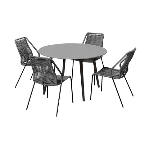 Kylie And Clip - Outdoor Patio Dining Set - Premium 3 Piece Outdoor Sets from Armen Living - Just $1310! Shop now at brett interiors