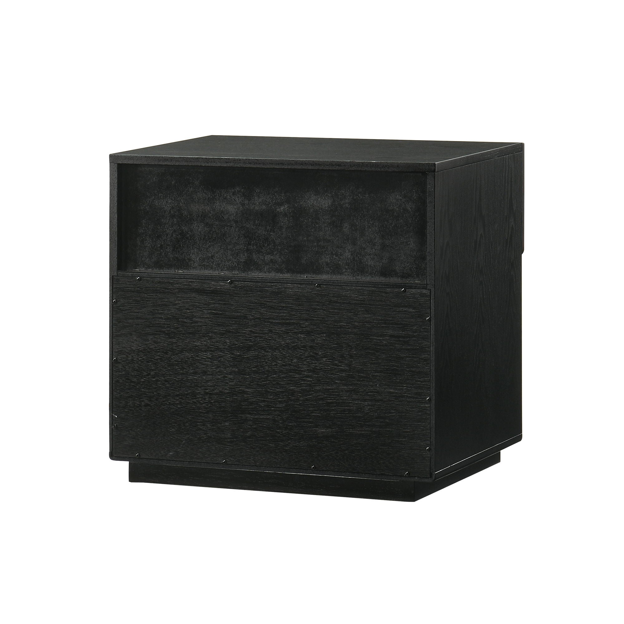 Petra - 1 Drawer Wood Nightstand - Black - Premium Accent Nightstands from Armen Living - Just $377.50! Shop now at brett interiors