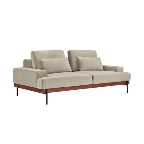 Monet - Mid-Century Modern Velvet Sofa - Premium Stationary Sofas from Armen Living - Just $1825! Shop now at brett interiors