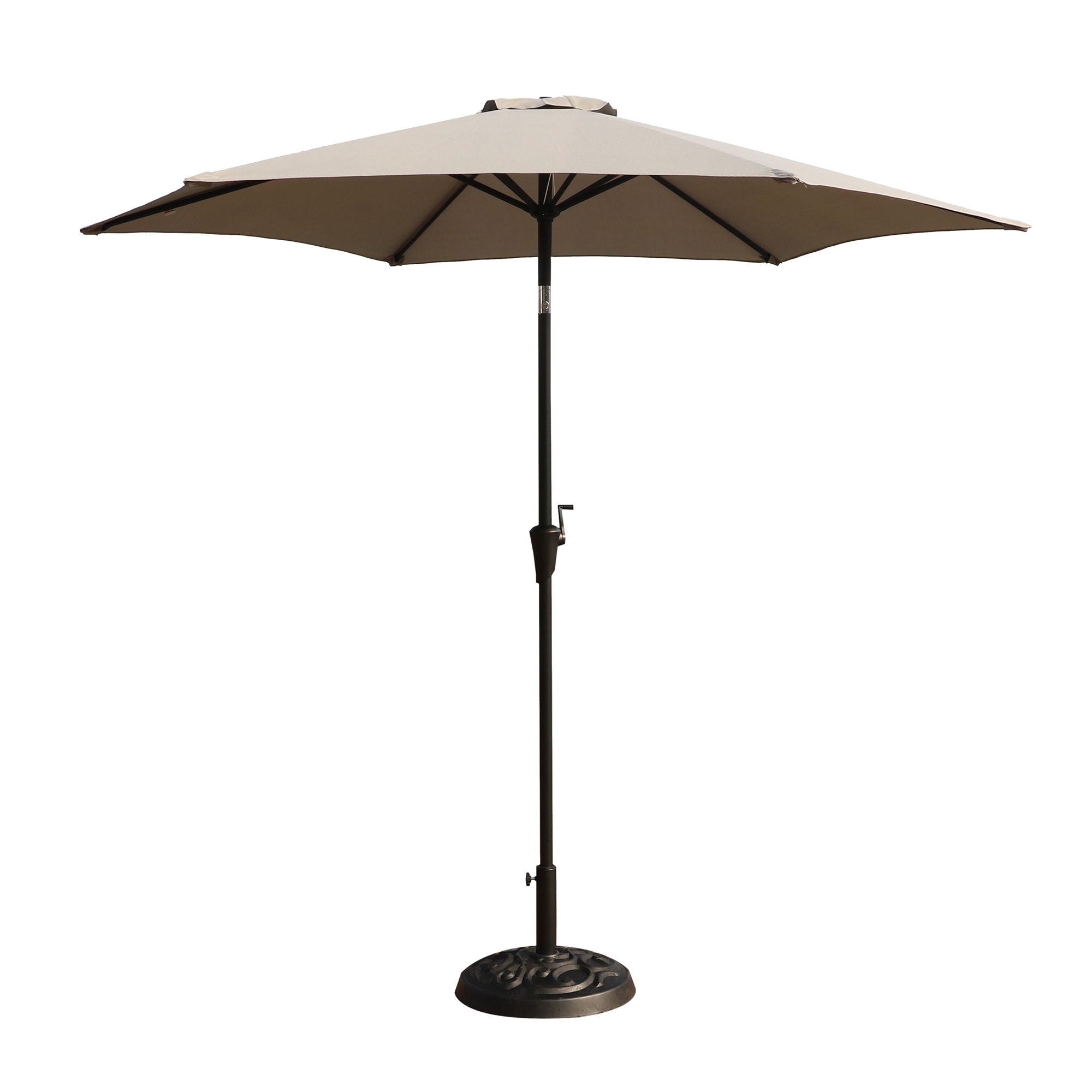 8.8' Outdoor Aluminum Patio Umbrella, Market Umbrella With 33 Pounds Round Resin Umbrella Base Lift - Premium Umbrellas & Canopies from Gather Craft - Just $203! Shop now at brett interiors