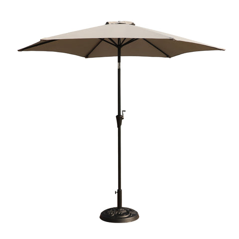 8.8' Outdoor Aluminum Patio Umbrella, Market Umbrella With 33 Pounds Round Resin Umbrella Base Lift - Premium Umbrellas & Canopies from Gather Craft - Just $203! Shop now at brett interiors